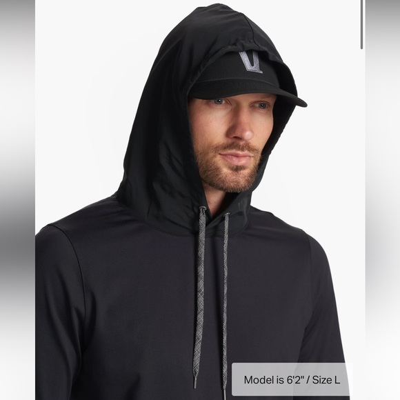 Vuori Sunday Element Hoodie in Black Size Medium - Picture 2 of 16